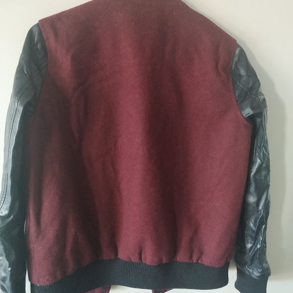 Burgundy bomber jacket - Picture 3 of 3